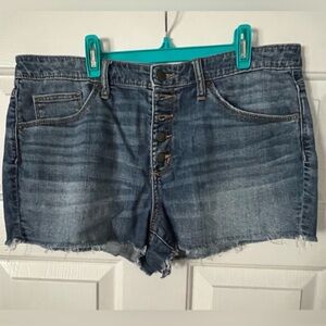 Universal Threads high rise shortie jean shorts